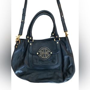 Large Black Tory Burch Amanda Hobo